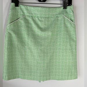 Peter Millar Women’s Wicking Golf Skort - Green/White Size 4